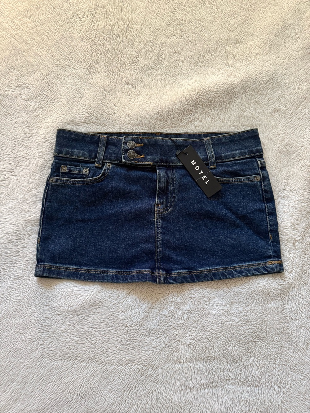 Motel rocks low rise mini denim skirt